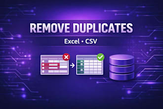 clean and organize your excel or CSV data