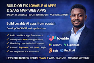 build, fix lovable ai app loveable expert saas mvp web n8n bolt supabase base44