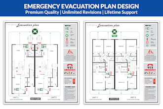 design emergency evacuation plans, maps, and safety procedures