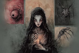 draw a horror illustration