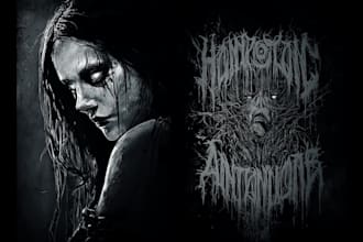 draw a metal, horror, dark art