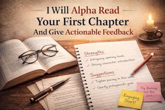 alpha read your first chapter and give actionable feedback
