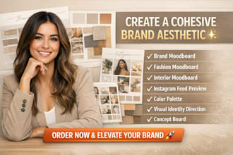 create a brand moodboard and instagram aesthetic feed