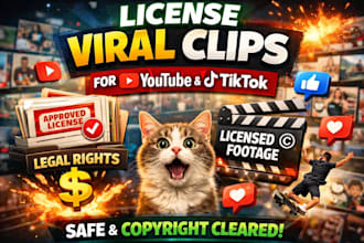 license viral clips for youtube tiktok and  commercial use