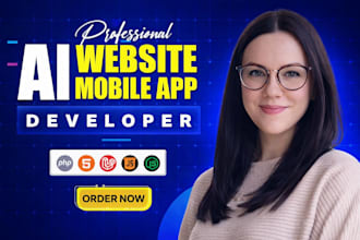 do ai chatbot mobile app, ai website business and ai agent development llm