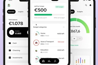develop budget tracker app, recurring payment app, neobank app, remittance app