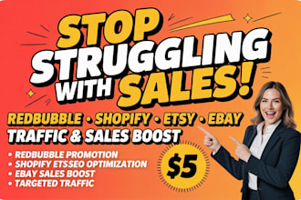 do redbubble promotion etsy shopify ebay store promotion teespring printifle