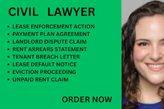 manage lease defaults, unpaid rent claim cases and landlord tenant conflicts