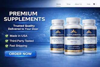 peptide shopify store peptide supplement ecommerce website peptide website saarm