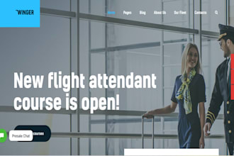design aviation website flight school website wix booking website