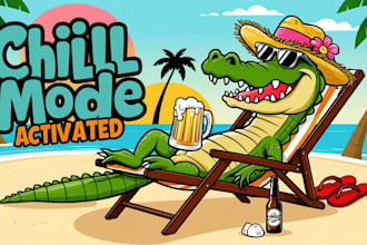 create an amazing chill mode logo with free source file