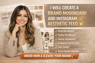 create a brand moodboard and instagram aesthetic feed