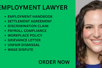 create employment handbooks, manage discrimination, wages and unfair dismissal