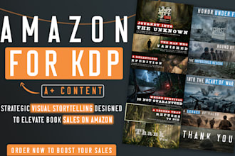 design premium, conversion focused amazon a plus content for KDP book