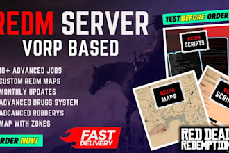 develop redm scripts and setup a full redm roleplay server