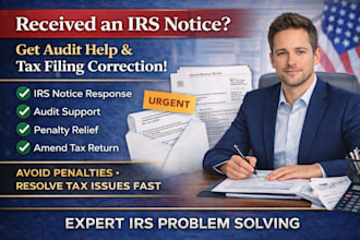 help respond to irs notice audit support and tax filing correction