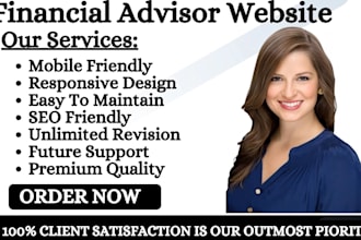 design a professional financial advisor or finance coach website on wix
