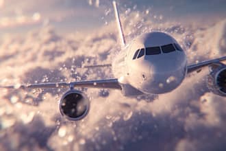 make airplane logo intro advertisement