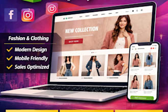 design a high converting fashion shopify store or clothing shopify website