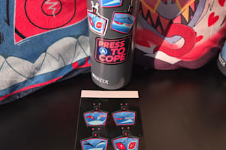 design a custom sticker sheet for print or digital use