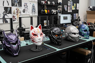 design 3d mask halloween mask 3d helmet cosplay mask cosplay creation and armor