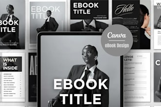 design feminine, luxury, elegant, motivational, wellness ebook with canva