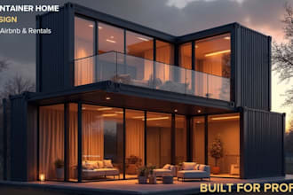 design high ROI container homes specifically for airbnb investors