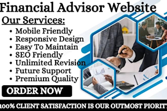 design a professional financial advisor or tax preparation website on wix