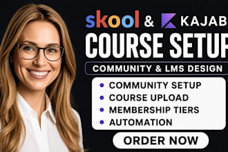 setup your skool community kajabi course with high engagement and automation