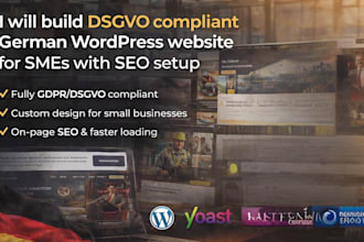 create dsgvo compliant german wordpress website for smes with SEO setup