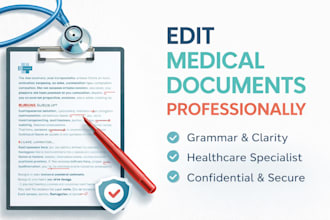 proofread and edit medical and healthcare documents professionally