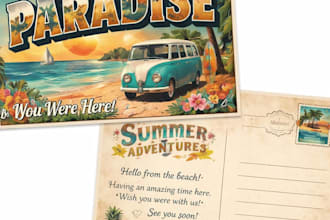 design unique post card and flyer design