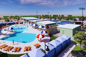 do 3d aquatic design, leisure pool, water recreation facility
