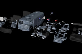 3d printable vehicle, truck models, car body parts and stl files for 3d printing