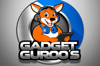 make modern gadget guroo logo for esports or business