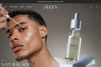 design skincare shopify store beauty spa website beauty store skin care website