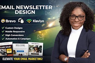 create brevo newsletter, mailchimp newsletter,  klaviyo newsletter design