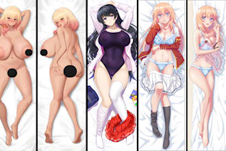 draw dakimakura body pillow fanart, nsfw body pillow anime fanart anime oc waifu