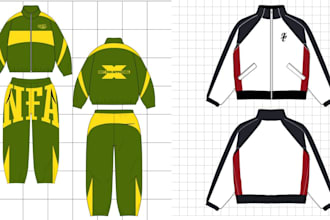 create a sportswear or activewear tech pack ready for production