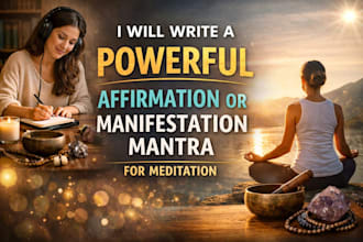write a powerful affirmation or manifestation mantra for meditation