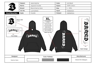 help you develop a tech pack for your new clothing line or fashion startup
