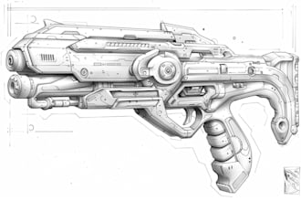create weapon concept art for you