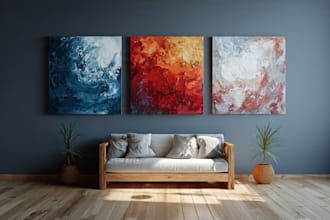 design custom printable abstract wall art for you