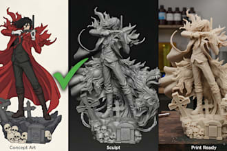 covert 2d image photo to 3d model 3d figure toy miniature stl for 3d printing