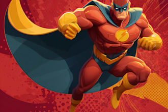 did drawing of super hero character