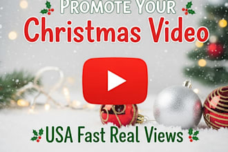 promote your christmas youtube video organically USA fast real views