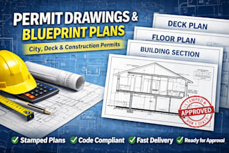 do city permit plan, permit drawing, blueprint plan, stamp permit, adu permit