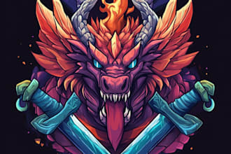 create fantasy logo for your brand and gaming