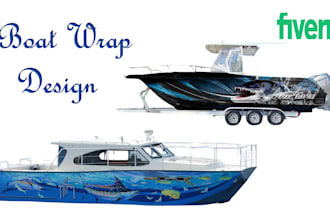 do creative boat wrap designs, watercraft, vehicle wrap design, car or van