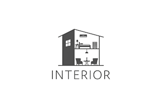do unique interior, architecture, construction logo design